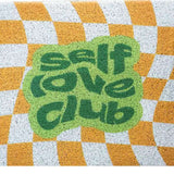Checkerboard Kitchen Rugs Washable Hallway Entry Carpet Non Slip Entryway Runner Mat for Home Restaurant Office Yellow