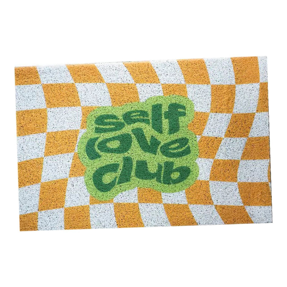 Checkerboard Kitchen Rugs Washable Hallway Entry Carpet Non Slip Entryway Runner Mat for Home Restaurant Office Yellow