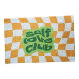Checkerboard Kitchen Rugs Washable Hallway Entry Carpet Non Slip Entryway Runner Mat for Home Restaurant Office Yellow - Extra Image