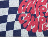 Checkerboard Kitchen Rugs Washable Hallway Entry Carpet Non Slip Entryway Runner Mat for Home Restaurant Office Blue - Low Angle