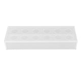 Rectangular Floral Centerpiece Clear Acrylic Flower Vase for Dining Table Wedding Party Home 12 Hole