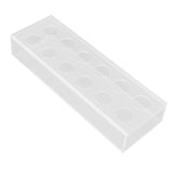Rectangular Floral Centerpiece Clear Acrylic Flower Vase for Dining Table Wedding Party Home 12 Hole