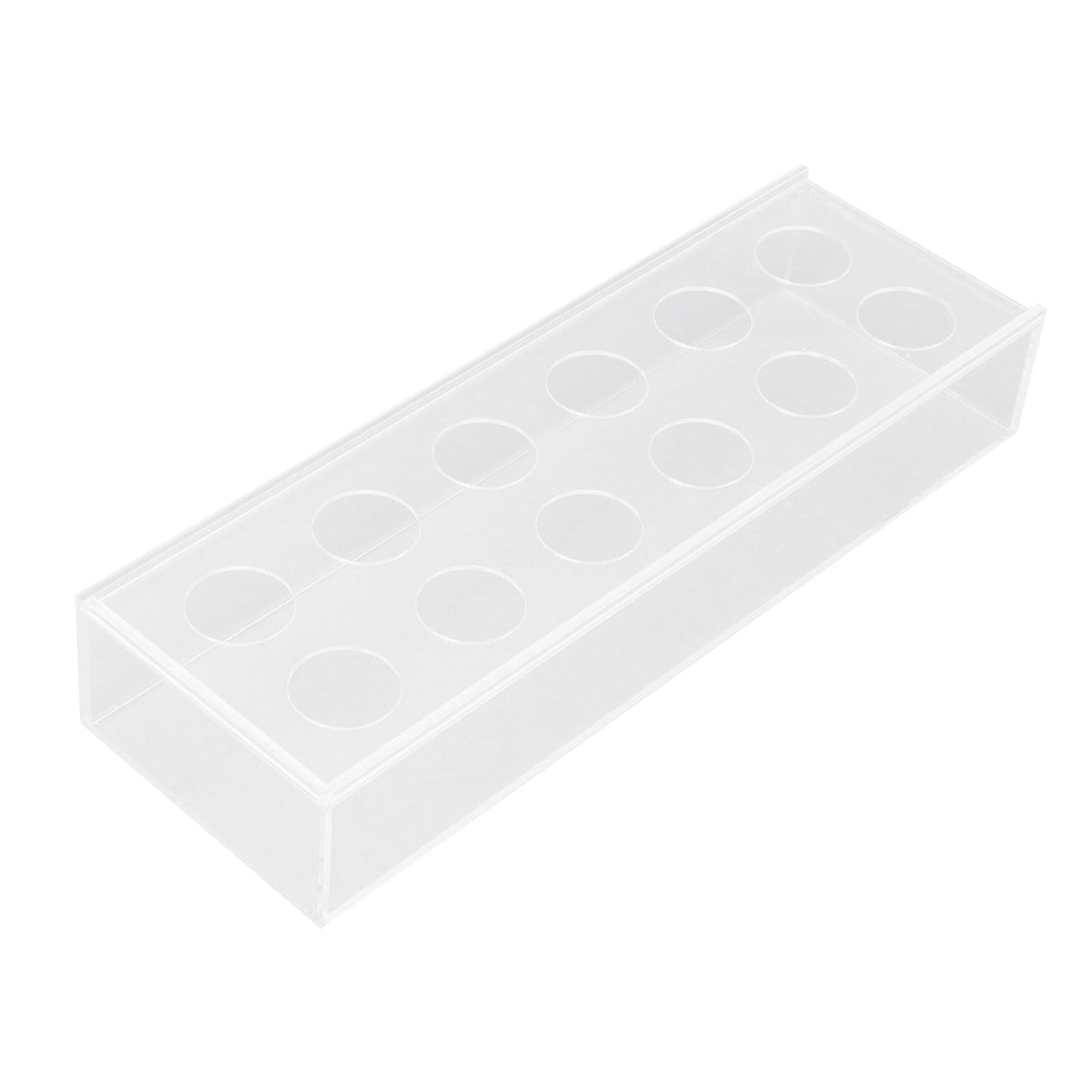 Rectangular Floral Centerpiece Clear Acrylic Flower Vase for Dining Table Wedding Party Home 12 Hole