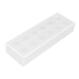 Rectangular Floral Centerpiece Clear Acrylic Flower Vase for Dining Table Wedding Party Home 12 Hole