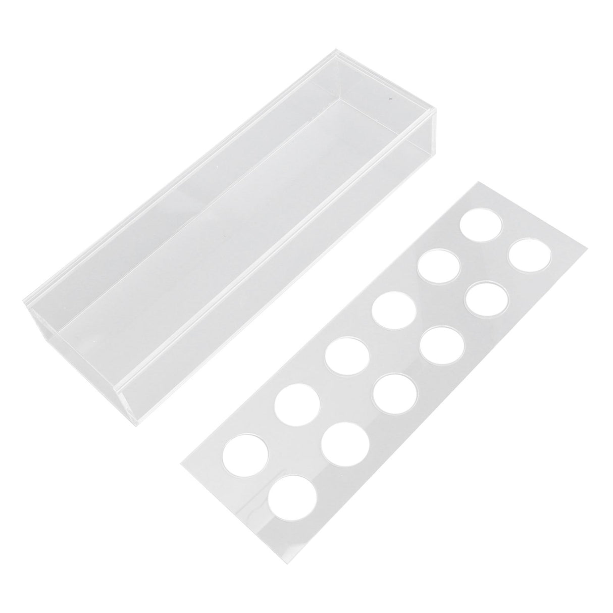 Rectangular Floral Centerpiece Clear Acrylic Flower Vase for Dining Table Wedding Party Home 12 Hole