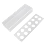Rectangular Floral Centerpiece Clear Acrylic Flower Vase for Dining Table Wedding Party Home 12 Hole - Rear View