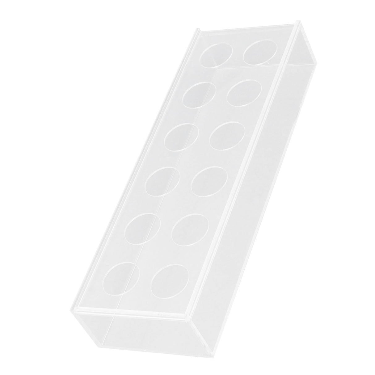 Rectangular Floral Centerpiece Clear Acrylic Flower Vase for Dining Table Wedding Party Home 12 Hole