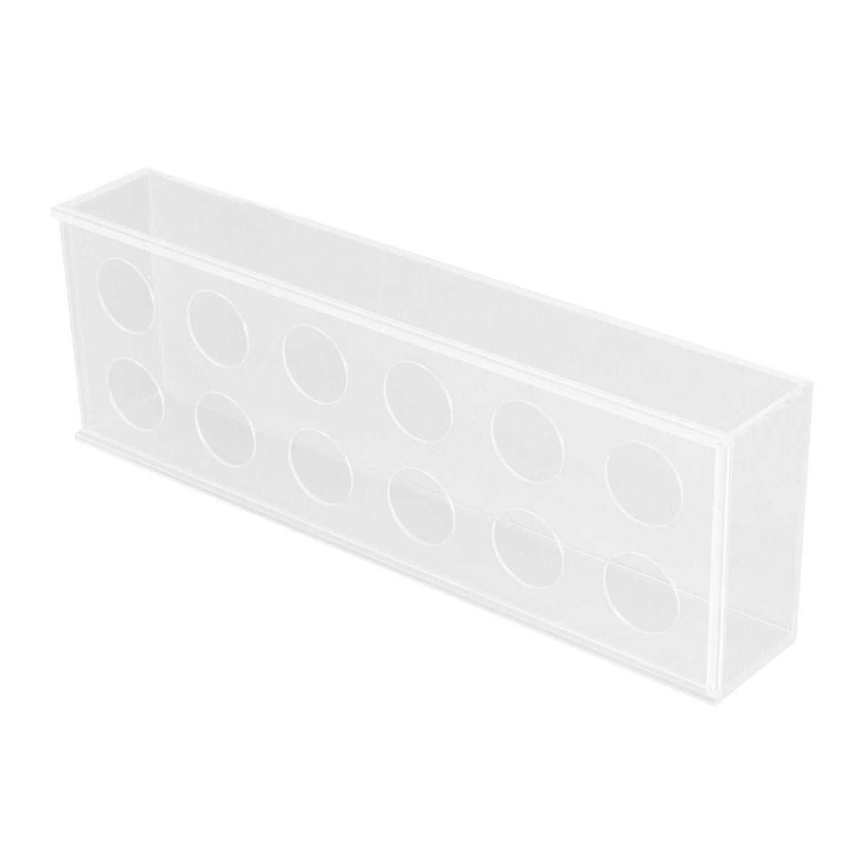 Rectangular Floral Centerpiece Clear Acrylic Flower Vase for Dining Table Wedding Party Home 12 Hole
