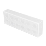 Rectangular Floral Centerpiece Clear Acrylic Flower Vase for Dining Table Wedding Party Home 12 Hole - Extra Image