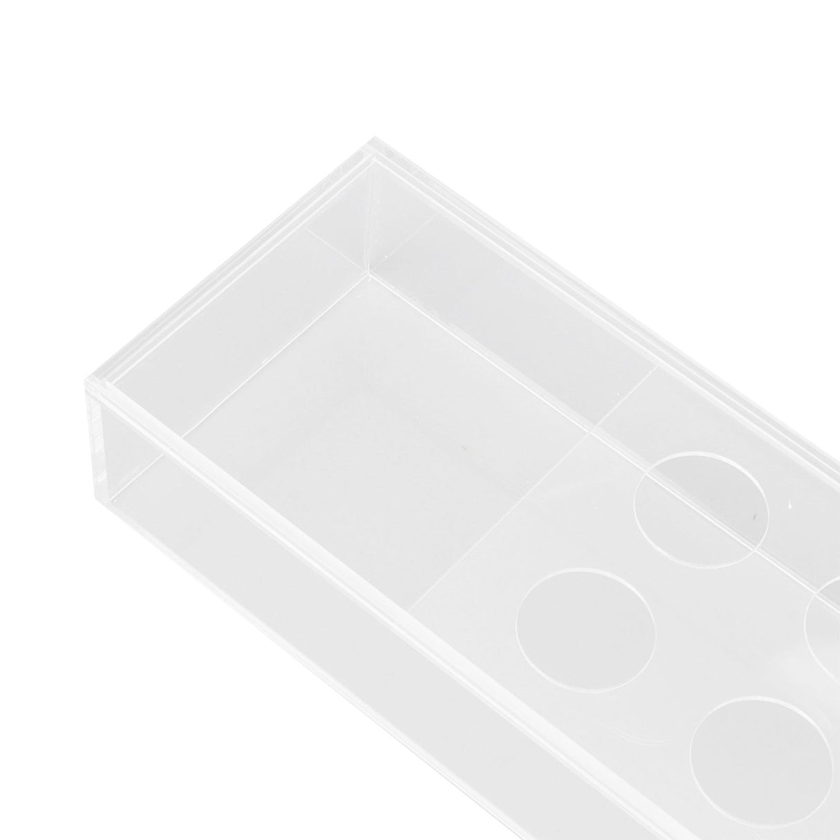 Rectangular Floral Centerpiece Clear Acrylic Flower Vase for Dining Table Wedding Party Home 12 Hole