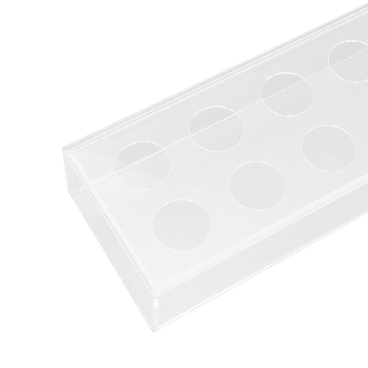 Rectangular Floral Centerpiece Clear Acrylic Flower Vase for Dining Table Wedding Party Home 12 Hole