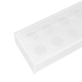Rectangular Floral Centerpiece Clear Acrylic Flower Vase for Dining Table Wedding Party Home 12 Hole - Extra Image