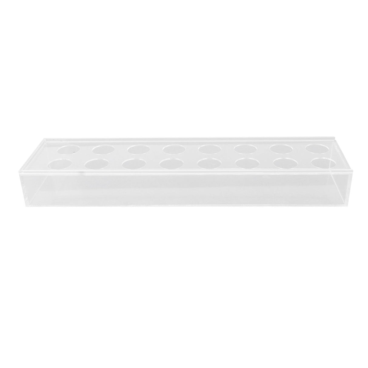 Rectangular Floral Centerpiece Clear Acrylic Flower Vase for Dining Table Wedding Party Home 16 Hole