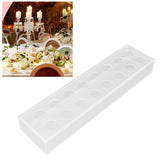Rectangular Floral Centerpiece Clear Acrylic Flower Vase for Dining Table Wedding Party Home 16 Hole - Extra Image