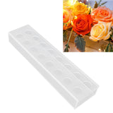 Rectangular Floral Centerpiece Clear Acrylic Flower Vase for Dining Table Wedding Party Home 16 Hole - Extra Image