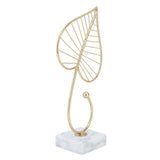 Leaf Sculpture Statue Light Luxury Marble Base Easy to Clean Home Decoration for Hallway
