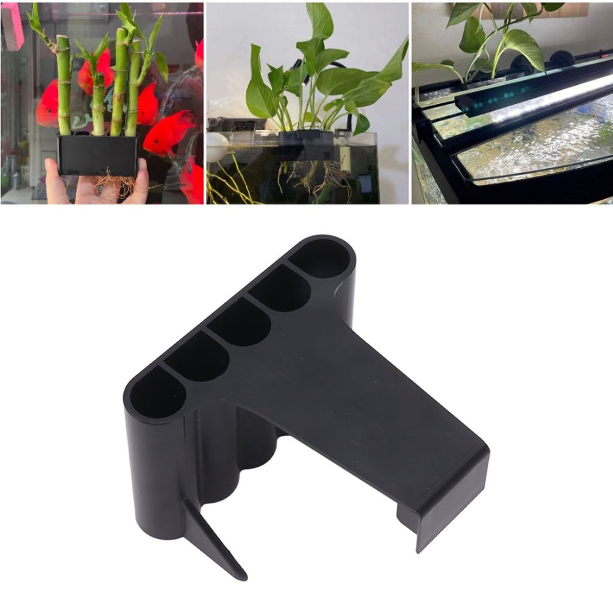 2Pcs Aquarium Plant Holder Aquarium Hanging Aquatic Plant Holder Fish Tank Decorations with Integrated Hook Long Hook