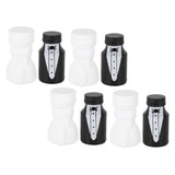 26PCS Wedding Bubble Bottles Bride and Groom Shape Mini Bubble Party Bottle for Anniversary Engagement Bridal Celebration Black and White - Low Angle