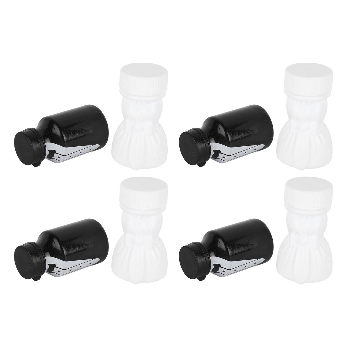 26PCS Wedding Bubble Bottles Bride and Groom Shape Mini Bubble Party Bottle for Anniversary Engagement Bridal Celebration Black and White