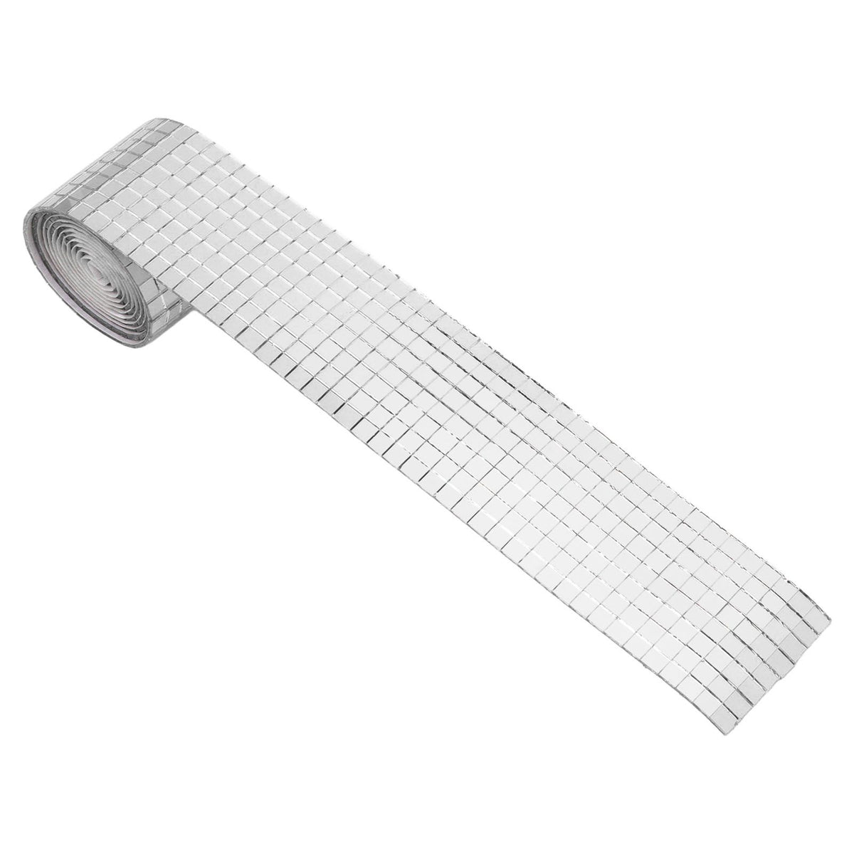 1600Pcs Self Adhesive Mirror Mosaic Sheet Adhesive Mosaic Square Glass Tile Sticker for Home Decorating Silver