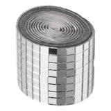 1600Pcs Self Adhesive Mirror Mosaic Sheet Adhesive Mosaic Square Glass Tile Sticker for Home Decorating Silver