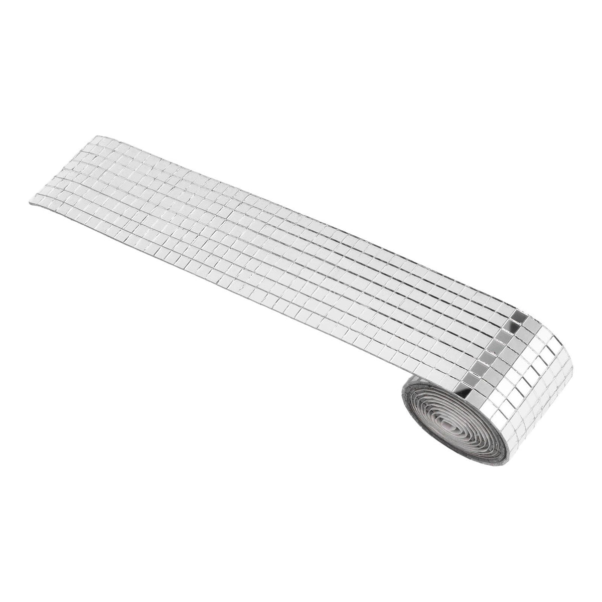 1600Pcs Self Adhesive Mirror Mosaic Sheet Adhesive Mosaic Square Glass Tile Sticker for Home Decorating Silver