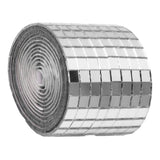 1600Pcs Self Adhesive Mirror Mosaic Sheet Adhesive Mosaic Square Glass Tile Sticker for Home Decorating Silver - Rear View