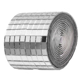 1600Pcs Self Adhesive Mirror Mosaic Sheet Adhesive Mosaic Square Glass Tile Sticker for Home Decorating Silver - Close-Up Angle