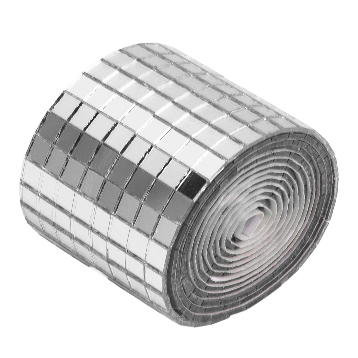 1600Pcs Self Adhesive Mirror Mosaic Sheet Adhesive Mosaic Square Glass Tile Sticker for Home Decorating Silver