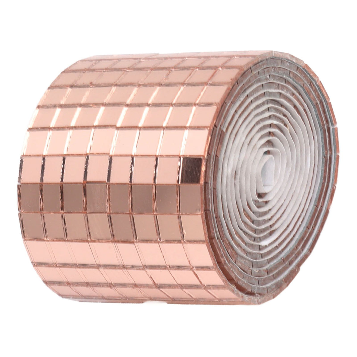 1600Pcs Self Adhesive Mirror Mosaic Sheet Adhesive Mosaic Square Glass Tile Sticker for Home Decorating Rose Gold