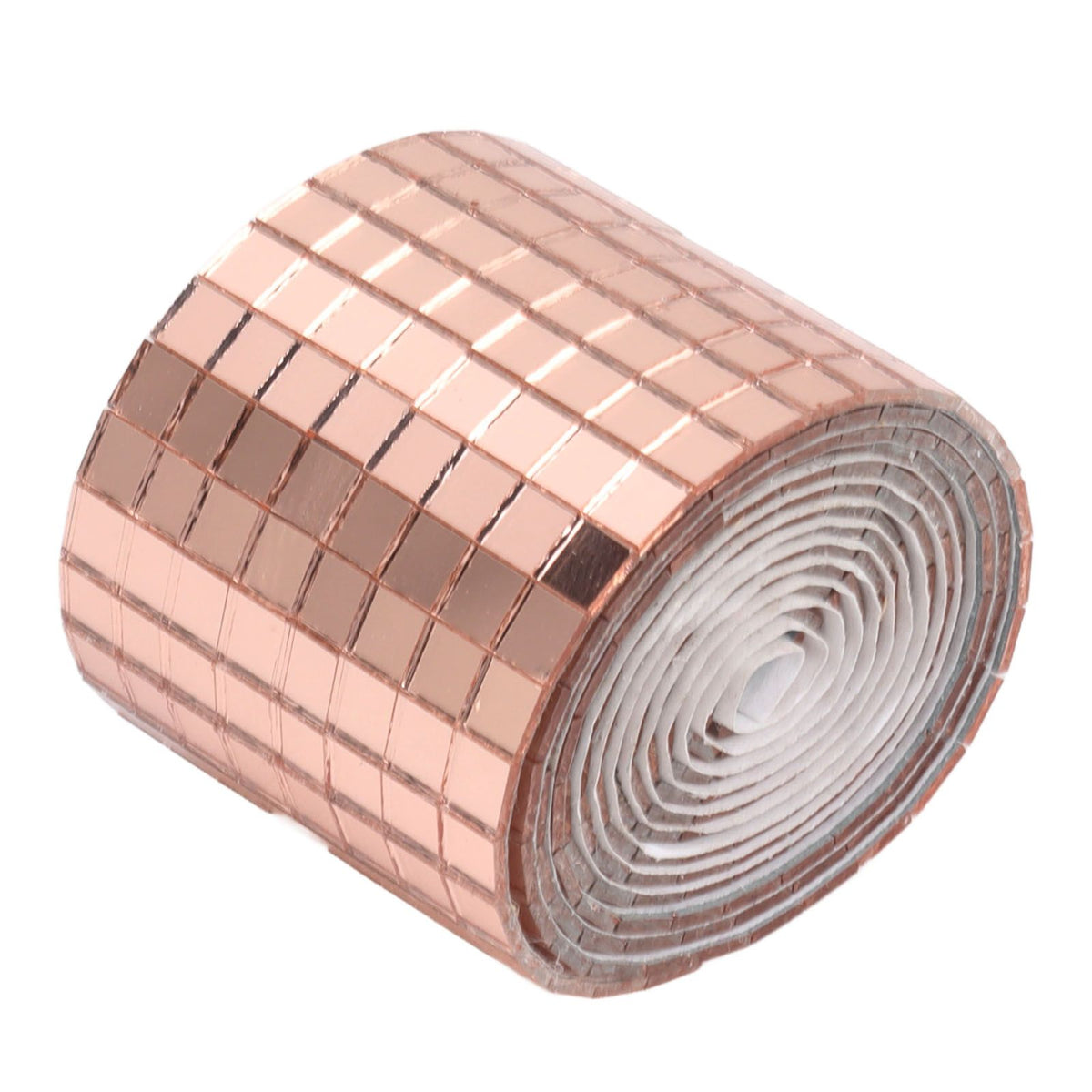 1600Pcs Self Adhesive Mirror Mosaic Sheet Adhesive Mosaic Square Glass Tile Sticker for Home Decorating Rose Gold