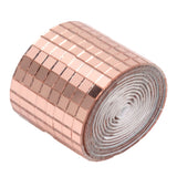 1600Pcs Self Adhesive Mirror Mosaic Sheet Adhesive Mosaic Square Glass Tile Sticker for Home Decorating Rose Gold