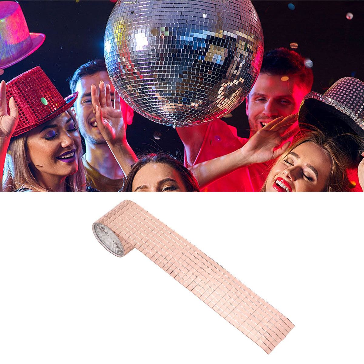 1600Pcs Self Adhesive Mirror Mosaic Sheet Adhesive Mosaic Square Glass Tile Sticker for Home Decorating Rose Gold