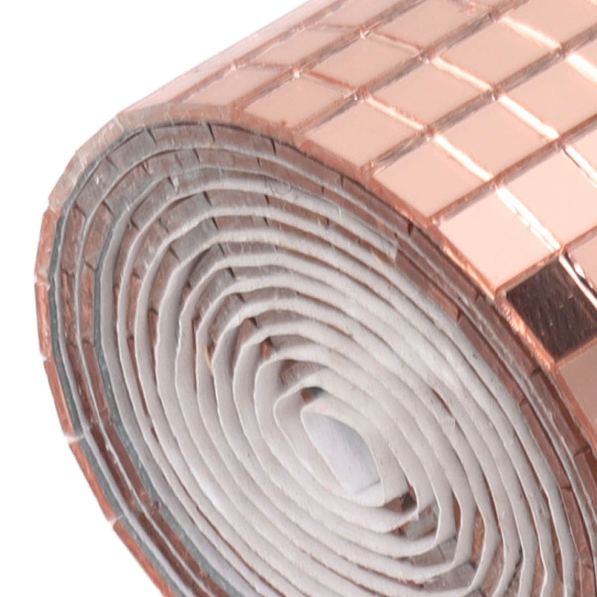 1600Pcs Self Adhesive Mirror Mosaic Sheet Adhesive Mosaic Square Glass Tile Sticker for Home Decorating Rose Gold