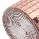 1600Pcs Self Adhesive Mirror Mosaic Sheet Adhesive Mosaic Square Glass Tile Sticker for Home Decorating Rose Gold - Extra Image