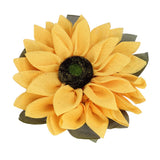 Sunflower Wreath for Front Door Round Artificial Yellow Sunflower Wreath for Front Door Window Party Home Decor 15.7in - Rear View