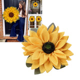 Sunflower Wreath for Front Door Round Artificial Yellow Sunflower Wreath for Front Door Window Party Home Decor 15.7in - Extra Image