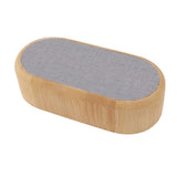 Wooden Alarm Clock Digital Voice Control LED Glowing USB Plug in Electronic Alarm Clock Home Decoration - Front View