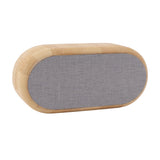 Wooden Alarm Clock Digital Voice Control LED Glowing USB Plug in Electronic Alarm Clock Home Decoration - Rear View