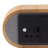 Wooden Alarm Clock Digital Voice Control LED Glowing USB Plug in Electronic Alarm Clock Home Decoration - Extra Image