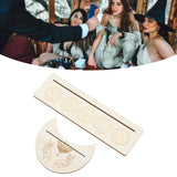 2 Pieces Wooden Tarot Card Stand Holder Stable Moon Shape and Rectangle Wooden Tarot Card Display Stand Base Type A - Extra Image