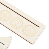 2 Pieces Wooden Tarot Card Stand Holder Stable Moon Shape and Rectangle Wooden Tarot Card Display Stand Base Type A