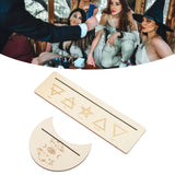 2 Pieces Wooden Tarot Card Stand Holder Stable Moon Shape and Rectangle Wooden Tarot Card Display Stand Base Type B - Extra Image