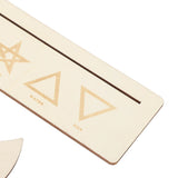 2 Pieces Wooden Tarot Card Stand Holder Stable Moon Shape and Rectangle Wooden Tarot Card Display Stand Base Type B - Extra Image