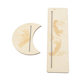 2 Pieces Wooden Tarot Card Stand Holder Stable Moon Shape and Rectangle Wooden Tarot Card Display Stand Base Type C