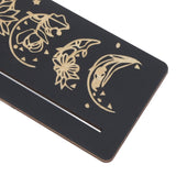 2 Pieces Wooden Tarot Card Stand Holder Moon Shape and Rectangle Wooden Tarot Card Display Stand Base Black Type A - Extra Image