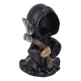 Grim Reaper Sculpture Resin Gothic Desktop Statue Figurine Decoration with Sickle for Halloween Party Stand - Extra Image