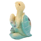 Sea Turtle Yoga Figurine Decoration Summer Meditating Decor Spring Garden Resin Handicraft - Rear View