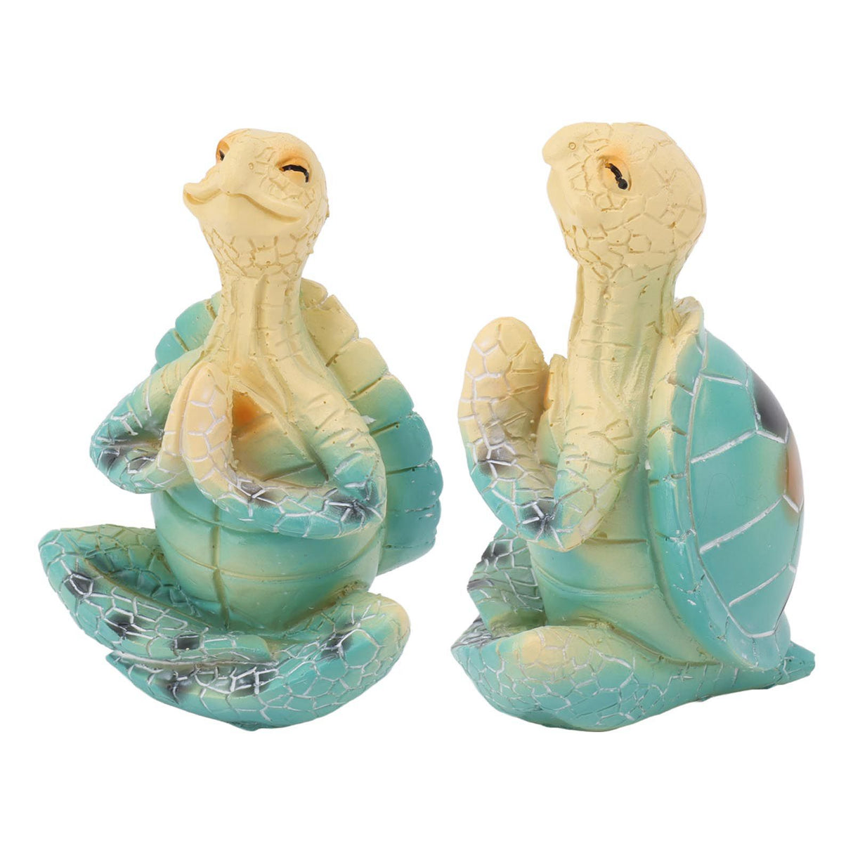 Sea Turtle Yoga Figurine Decoration Summer Meditating Decor Spring Garden Resin Handicraft
