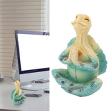 Sea Turtle Yoga Figurine Decoration Summer Meditating Decor Spring Garden Resin Handicraft
